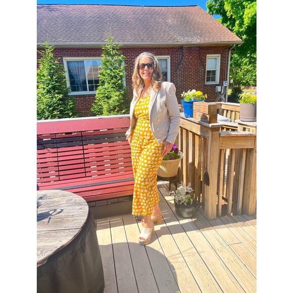 L’AGENCE Off-White 100% Cotton Structured Double-Breasted Wayne Jacket Blazer M - Picture 15 of 16